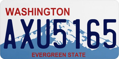 WA license plate AXU5165