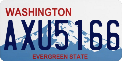 WA license plate AXU5166