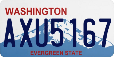 WA license plate AXU5167