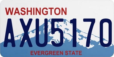 WA license plate AXU5170
