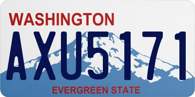 WA license plate AXU5171
