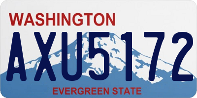 WA license plate AXU5172
