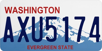 WA license plate AXU5174