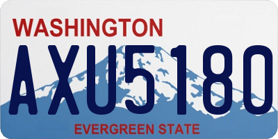 WA license plate AXU5180