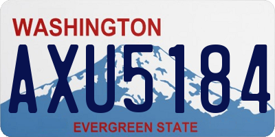 WA license plate AXU5184