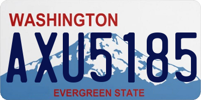 WA license plate AXU5185