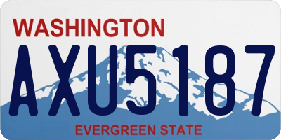 WA license plate AXU5187