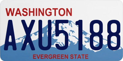 WA license plate AXU5188