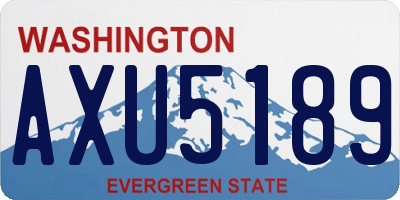 WA license plate AXU5189