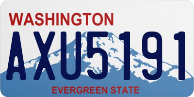 WA license plate AXU5191