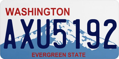 WA license plate AXU5192