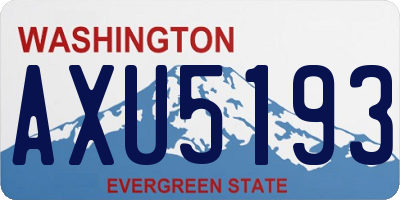WA license plate AXU5193