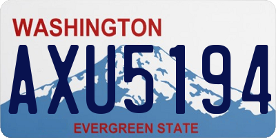 WA license plate AXU5194