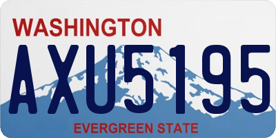 WA license plate AXU5195
