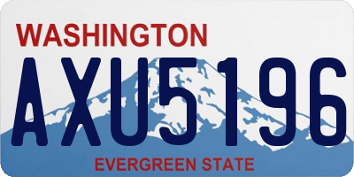 WA license plate AXU5196