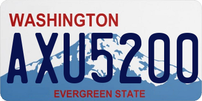 WA license plate AXU5200