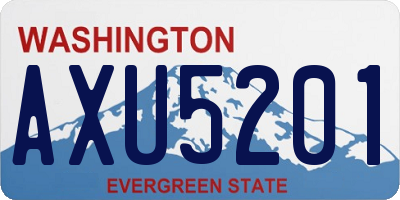 WA license plate AXU5201