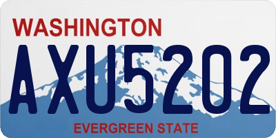 WA license plate AXU5202