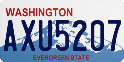 WA license plate AXU5207