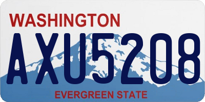 WA license plate AXU5208