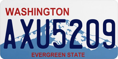 WA license plate AXU5209