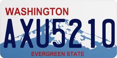 WA license plate AXU5210