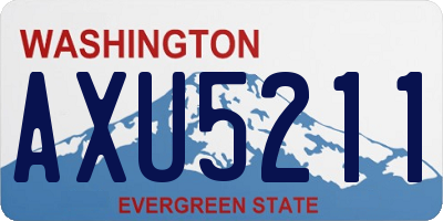 WA license plate AXU5211