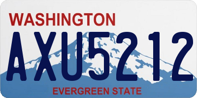 WA license plate AXU5212