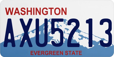 WA license plate AXU5213
