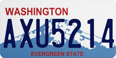 WA license plate AXU5214
