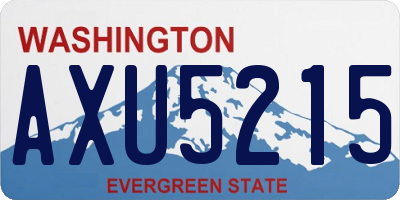 WA license plate AXU5215