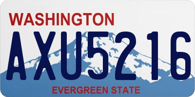 WA license plate AXU5216