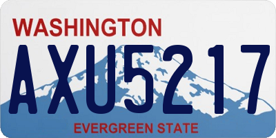 WA license plate AXU5217