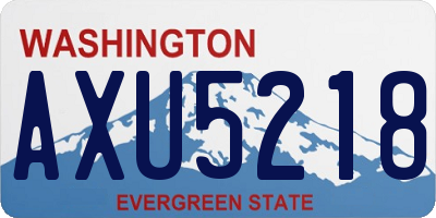 WA license plate AXU5218