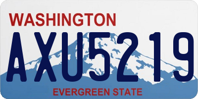 WA license plate AXU5219