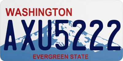 WA license plate AXU5222
