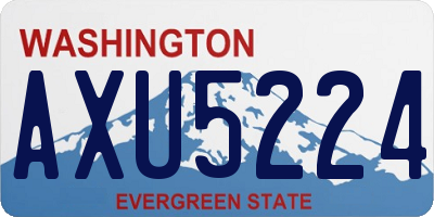 WA license plate AXU5224