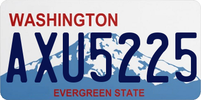 WA license plate AXU5225
