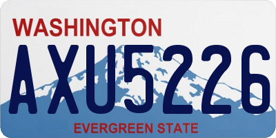 WA license plate AXU5226