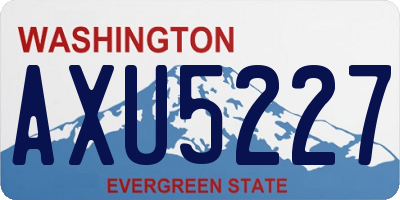 WA license plate AXU5227