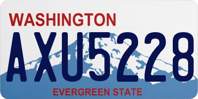 WA license plate AXU5228