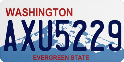 WA license plate AXU5229