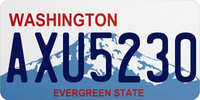 WA license plate AXU5230