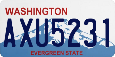 WA license plate AXU5231