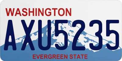 WA license plate AXU5235