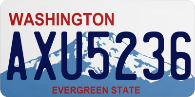WA license plate AXU5236