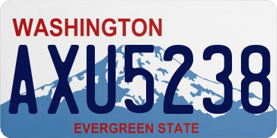 WA license plate AXU5238