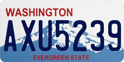 WA license plate AXU5239
