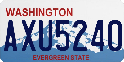 WA license plate AXU5240
