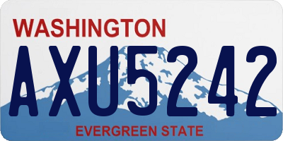 WA license plate AXU5242
